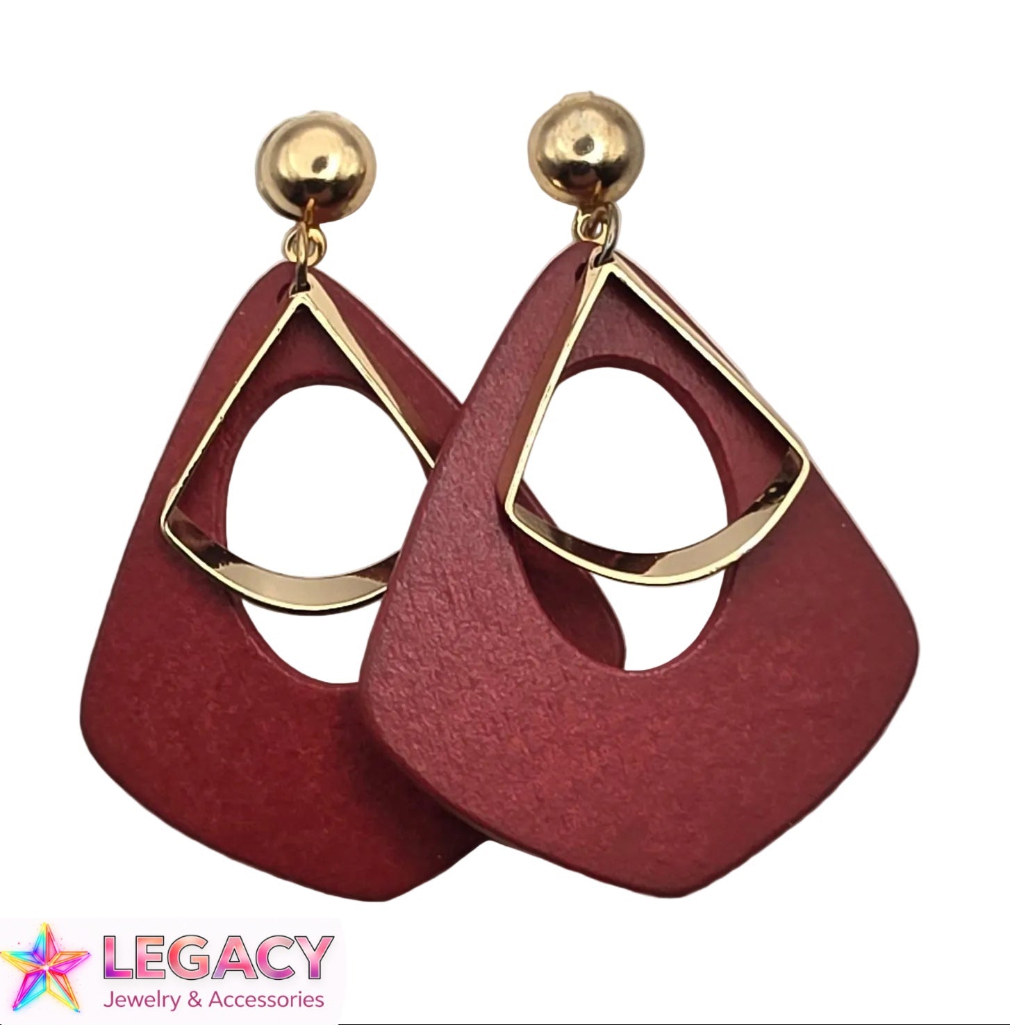 Ruby Regal Drops(Wood) - E916-6